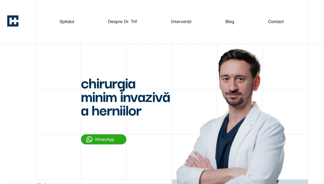 Screenshot of Hernia Center — Web · Medical