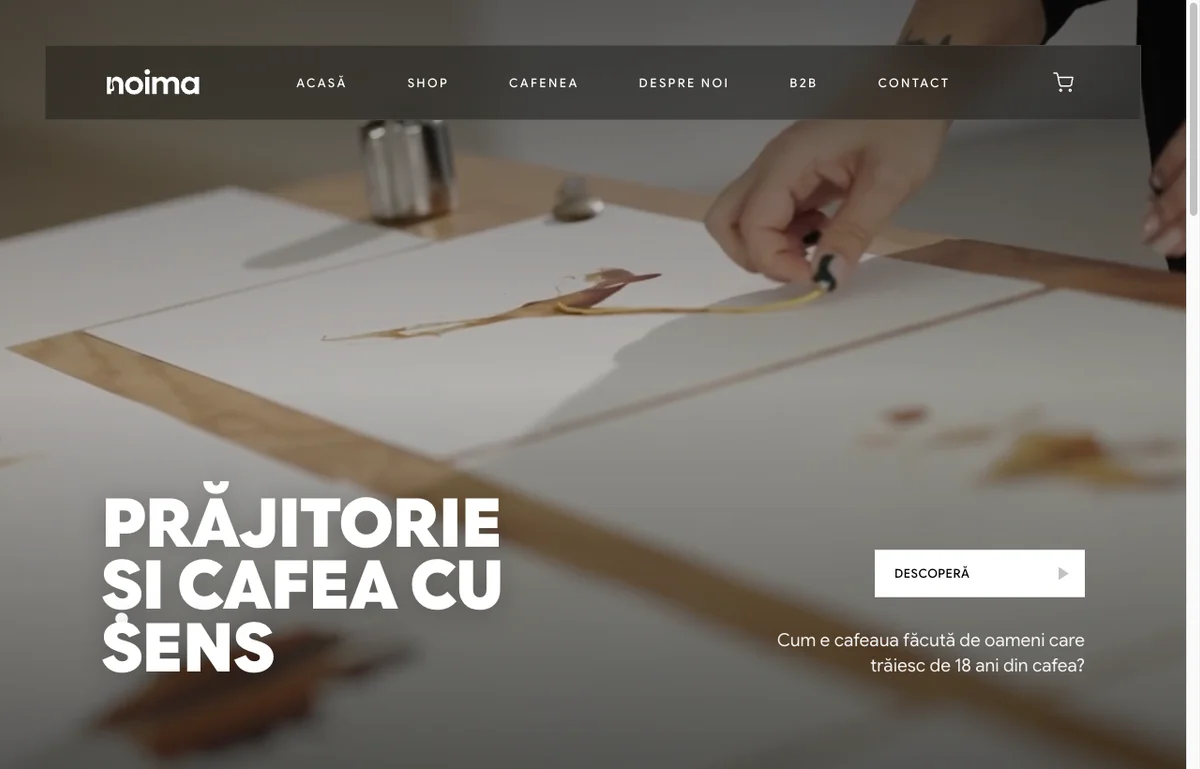 Screenshot of Noima — E-commerce · Coffee